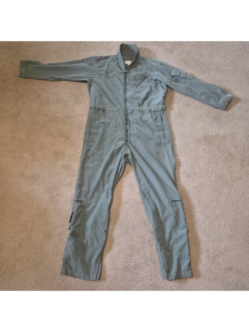 Vintage 1993 US Military CWU-27/P Nomex Flight Suit 48 Long Sage Green